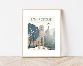 Hoeschler Tower University of Wisconsin LaCrosse UWLAX Wisconsin Art Print