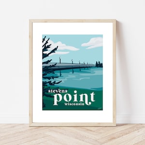 Wisconsin River Stevens Point Art Print
