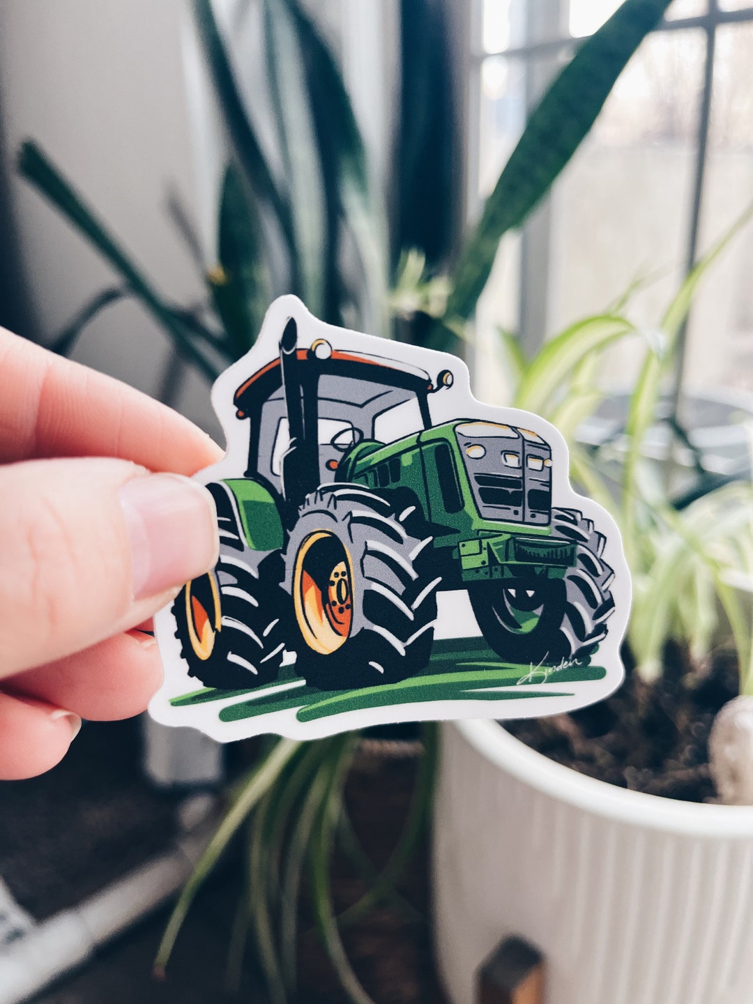 Tractor Vinyl Waterproof Dishwasher Safe Decal Sticker Wisconsin