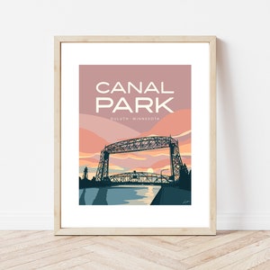 Canal Park Duluth North Shore Minnesota State Parks Art Print National Park Poster Unique Art