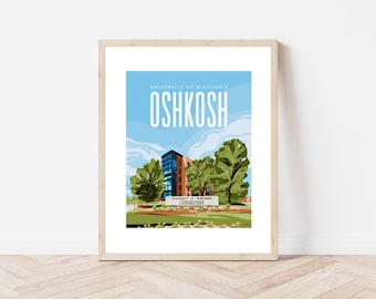 University of Wisconsin Oshkosh College National Park Art Print