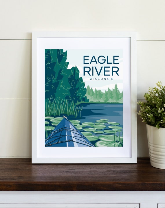Eagle River Wisconsin Framed Horizontal Poster Eagle River Wisconsin Framed Horizontal Poster