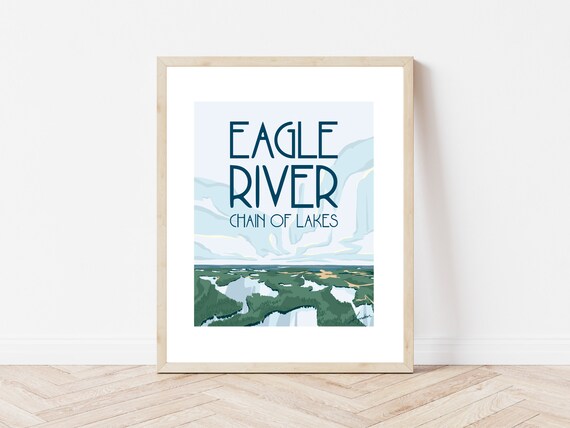 Eagle River Wisconsin Framed Horizontal Poster Eagle River Wisconsin Framed Horizontal Poster