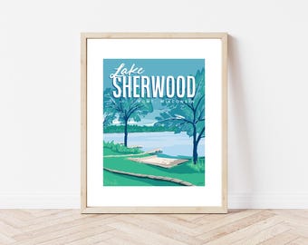 Lake Sherwood, Rome Wisconsin National Park Art Print