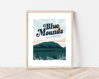 Blue Mounds Wisconsin National Park Art Print