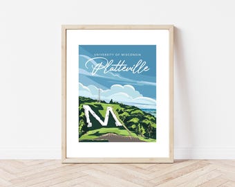 University of Wisconsin Platteville M National Park Art Print