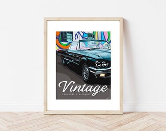 Vintage Road America, Elkhart Lake Wisconsin Modern State Park National Park Custom Art Print