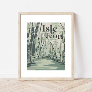 Póster del Parque Nacional del Parque Estatal de Wisconsin Central de la Isla de los Helechos Wausau Wisconsin Lámina artística