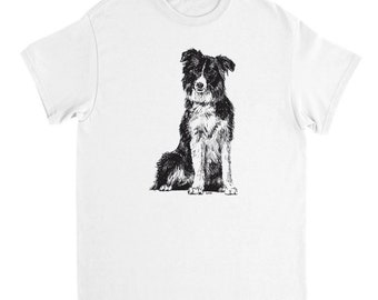 Border Collie Dog Heavyweight Unisex Crewneck T-shirt