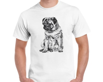 Pug Dog Heavyweight Unisex Crewneck T-shirt