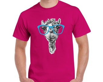 Camel in Turquoise glasses Heavyweight Unisex Crewneck T-shirt