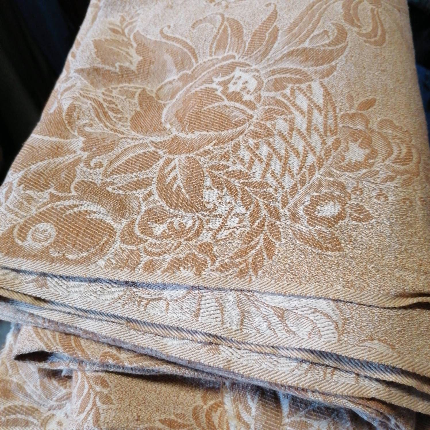 Vintage Français Tissu Coton 39S 4 Mètres X 160cm Rembourrage Coussins Couture