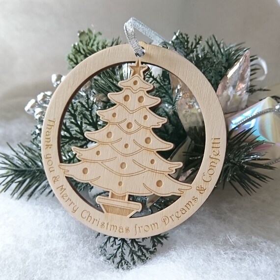 Personalised Christmas Tree Wooden Tree Decoration Christmas Etsy