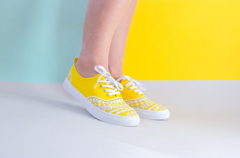 lemon yellow sneakers