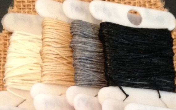 3 ply-Waxed Irish Linen Cord// Thread 5 Yards or 10 Yards or 100 Yards