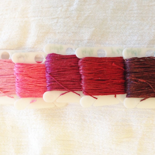 4 ply PINK RED 0.82mm Waxed Irish Linen Crawford Cord 5 - 20 yards Jewelry Beading Thread