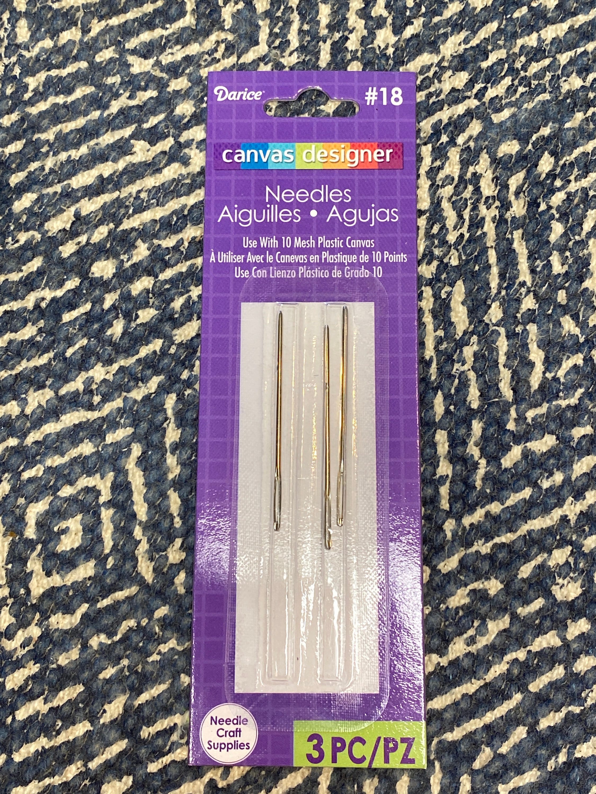 NEEDLES Canvas 18 Mesh Plastic Canvas Needle Set of 3 Jewelry Craft Sewing  