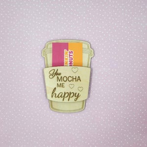 You Mocha Me Happy / Porta-cartão-presente de café / Agradecimento / Presente / Porta-cartão-presente / Presente de agradecimento / Presente para marido / Presente para esposa