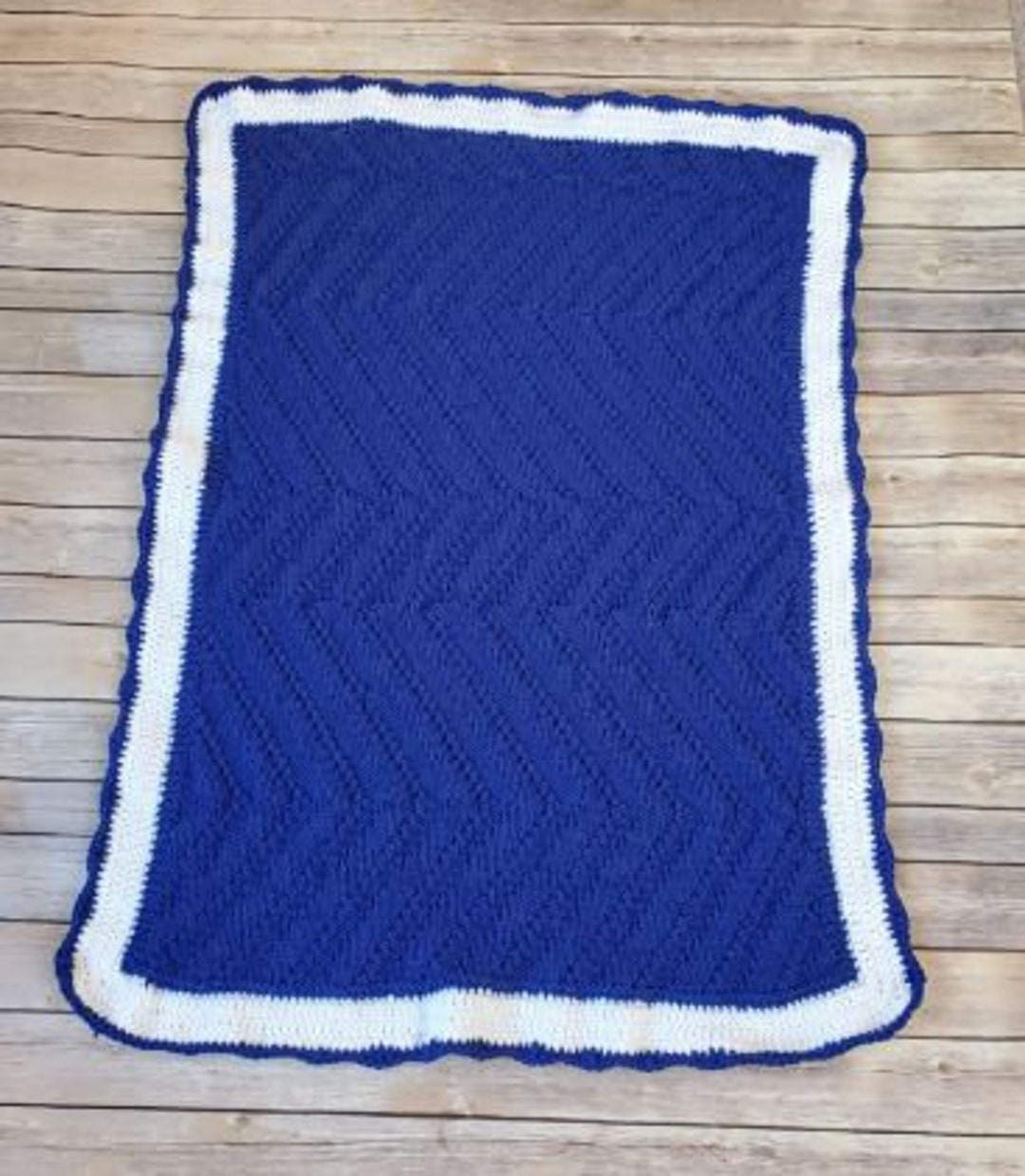 Hand Knit Chevron Wheelchair Blanket / Throw / Afghan / 30 X 42 / Multi