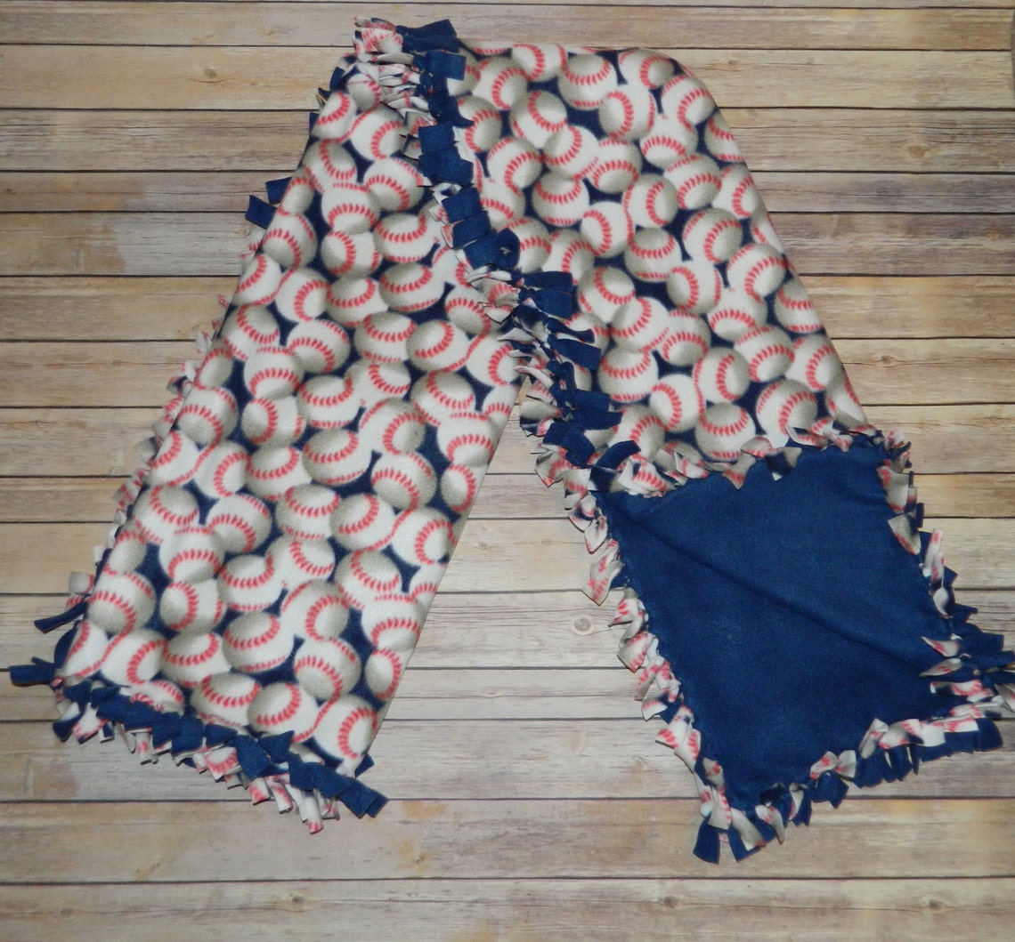 Baseball Design AntiPill NoSew Blizzard Fleece Blanket Large Etsy