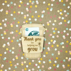 Grazie per avermi aiutato a crescere / Porta carte regalo per il caffè / Apprezzamento per gli insegnanti / Regalo per insegnanti / Porta carte regalo / Grazie per gli insegnanti