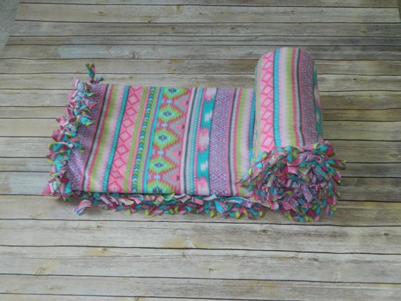 Pink aztec blanket hot sale