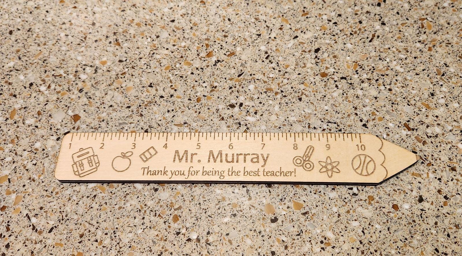 Personalized Teacher Ruler, Pencil Shape Ruler, Teacher Gift, Ruler ...