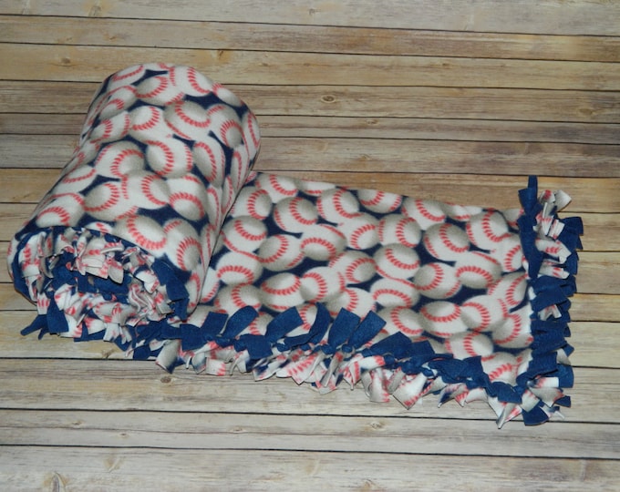 Baseball Design Antipill Nosew Blizzard Fleece Blanket Large 54 X 68