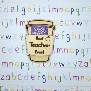Meilleur professeur de tous les temps / Porte-carte cadeau café / Remerciement du professeur / Cadeau pour professeur / Porte-carte cadeau / Merci professeur