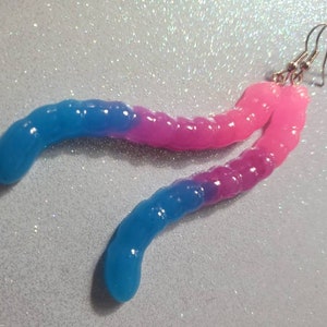 Pride vlag oorbellen! Bi vlag gummy wormen