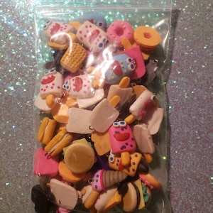 Lot- clay beads charms/ ice cream, dessert themed