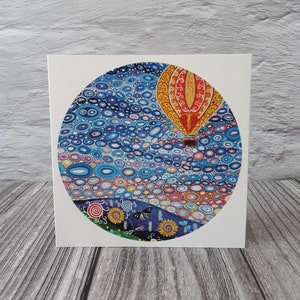 Biglietto d'auguri con mongolfiera, biglietto d'auguri unico per compleanno, ringraziamento o qualsiasi occasione, per bambini, adulti, amanti dei palloncini o migliori amici.