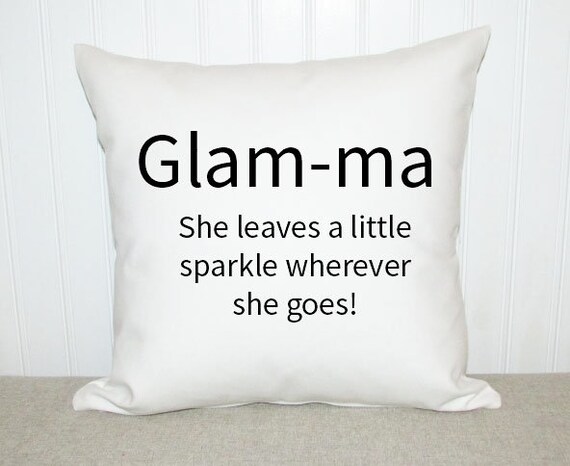 Glam ma pillow cover grandma sparkle Grandma pillow | Etsy