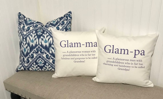Glam ma Glam pa definition throw pillow Glam pa definition throw pillow cover
