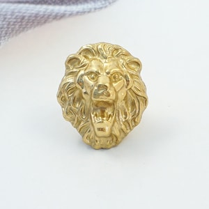 Small Lion Knobs Pulls Brass Gold Knobs Kitchen Pulls Knobs Decor Drawer Knobs Unique Dresser Knobs Pulls Gift Cabinet Hardware LBFEEL