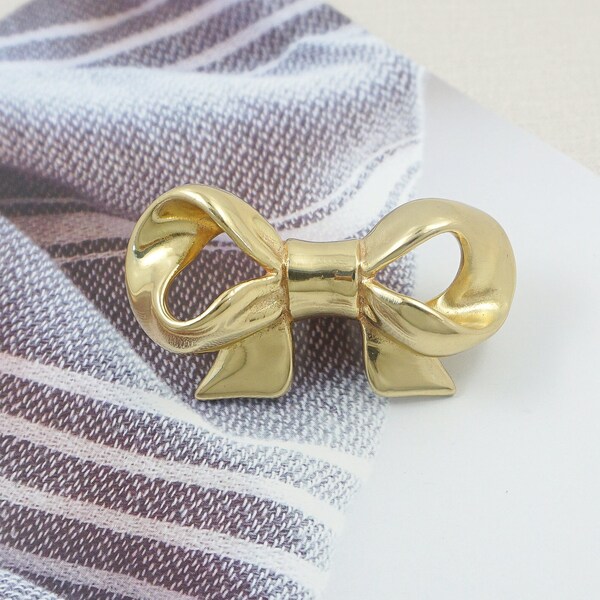 Gold Bow Knobs Etsy