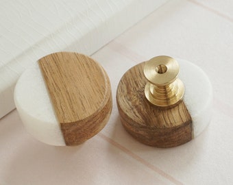 Modern Cabinet Knob Nordic Kitchen Door Knob Wood Marble Knob Mini Drawer Knobs Home Gift Furniture Handles Home Improvement Hardware LBFEEL
