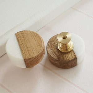 Modern Cabinet Knob Nordic Kitchen Door Knob Wood Marble Knob Mini Drawer Knobs Home Gift Furniture Handles Home Improvement Hardware LBFEEL