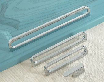 3.78"5"7.55"12.6"Gun Chrome Silver Hollow Drawer Handles Dresser Knobs Unique Drawer Pulls Modern Kitchen Cabinet Door Handles Knobs LBFEEL