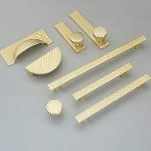 Gold Dresser Drawer Knobs Handles Modern Knob Backplate Gift Unique Semicircle Handles Gold Kitchen Cabinet Hardware LBFEEL 2.5"3.78"5"7.56"