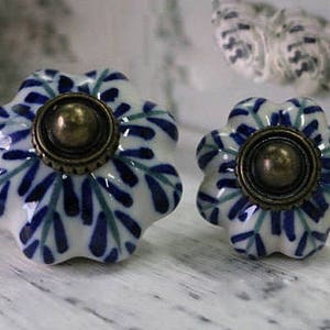 Pumpkin Ceramic Knobs Drawer Knobs Pulls Handles Dresser Knobs Kitchen Cabinet Handle Pull Door Knob Blue White Decorative Wardrobe Hardware