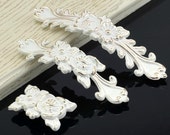 3.75 39 39 5 39 39 Shabby Chic Dresser Pulls Floral Drawer Pulls Handles White Gold Kitchen Cabinet Handles Pulls Knobs French Furniture Hardware