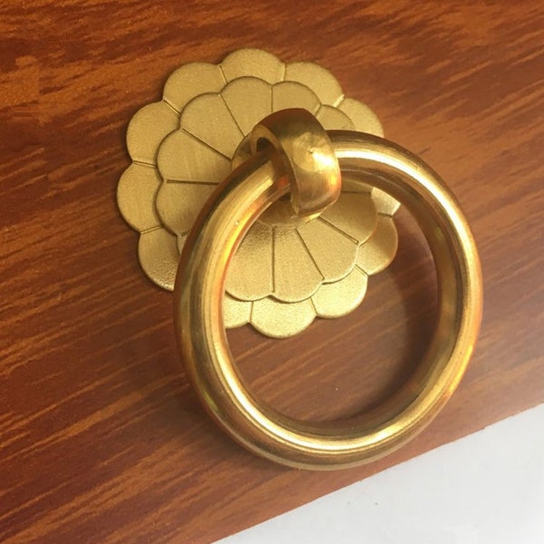 Chic Ring Drop Pulls Antique Bronze Brass Dresser Knobs Drawer Pull Handles Knob Kitchen Cabinet Handle Pull Door Knobs Hardware Decorative