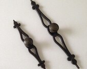 Large Handle Drawer Knobs Pulls Handles Rustic Cabinet Door Handle Knob Pull Antique Black Bronze Vintage Furniture Pull Hardware Back Plate