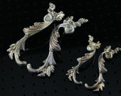 Shabby Chic Dresser Pull Drawer Pulls Door Handles Antique Silver French Country Vintage Furniture Cabinet Knobs Pull Handle Hardware JM32