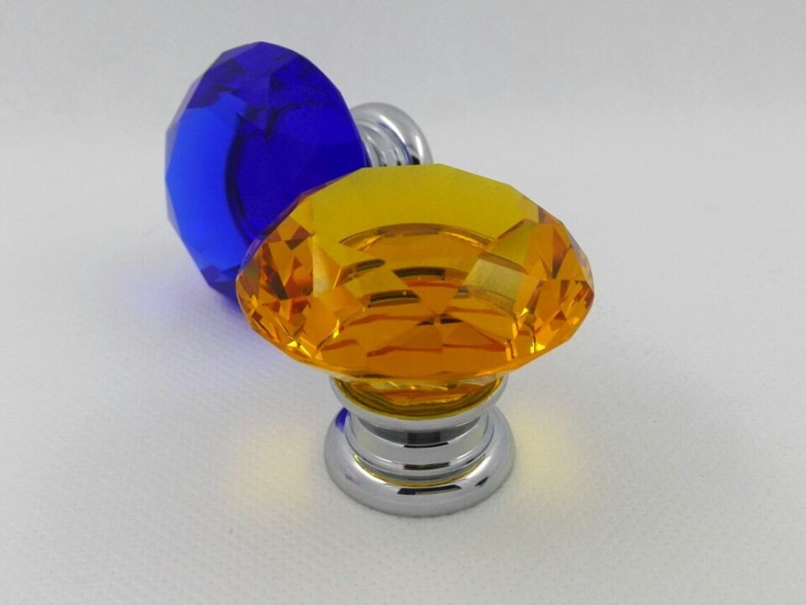 Crystal Dresser Knob / Glass Knobs Drawer Knobs Colorful Pulls Etsy