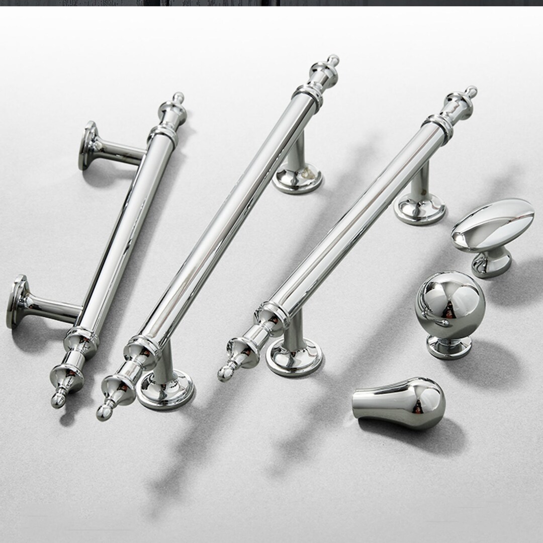 3.785silver Chrome Drawer Knobs Pulls Dresser Handles Modern Kitchen