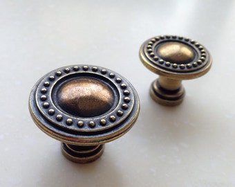 Vintage bronze Dresser Drawer Pulls Handles Knobs Pull Antique Bronze /  Rustic Cabinet Door Knocker Knob Pull Furniture Hardware