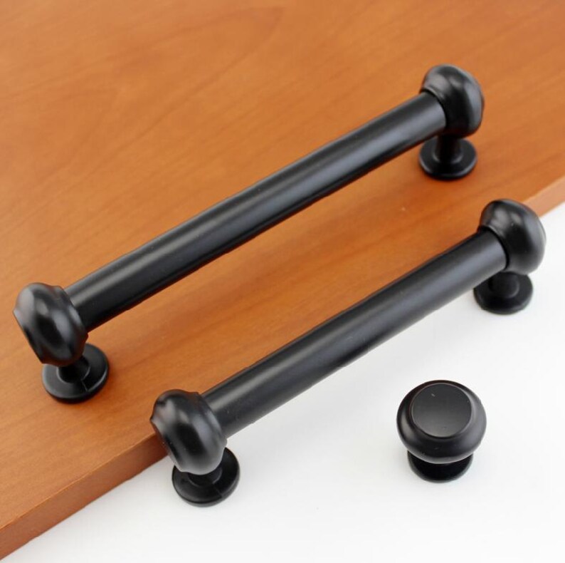 Large Kitchen Door Handles Black Dresser Pulls Drawer Etsy