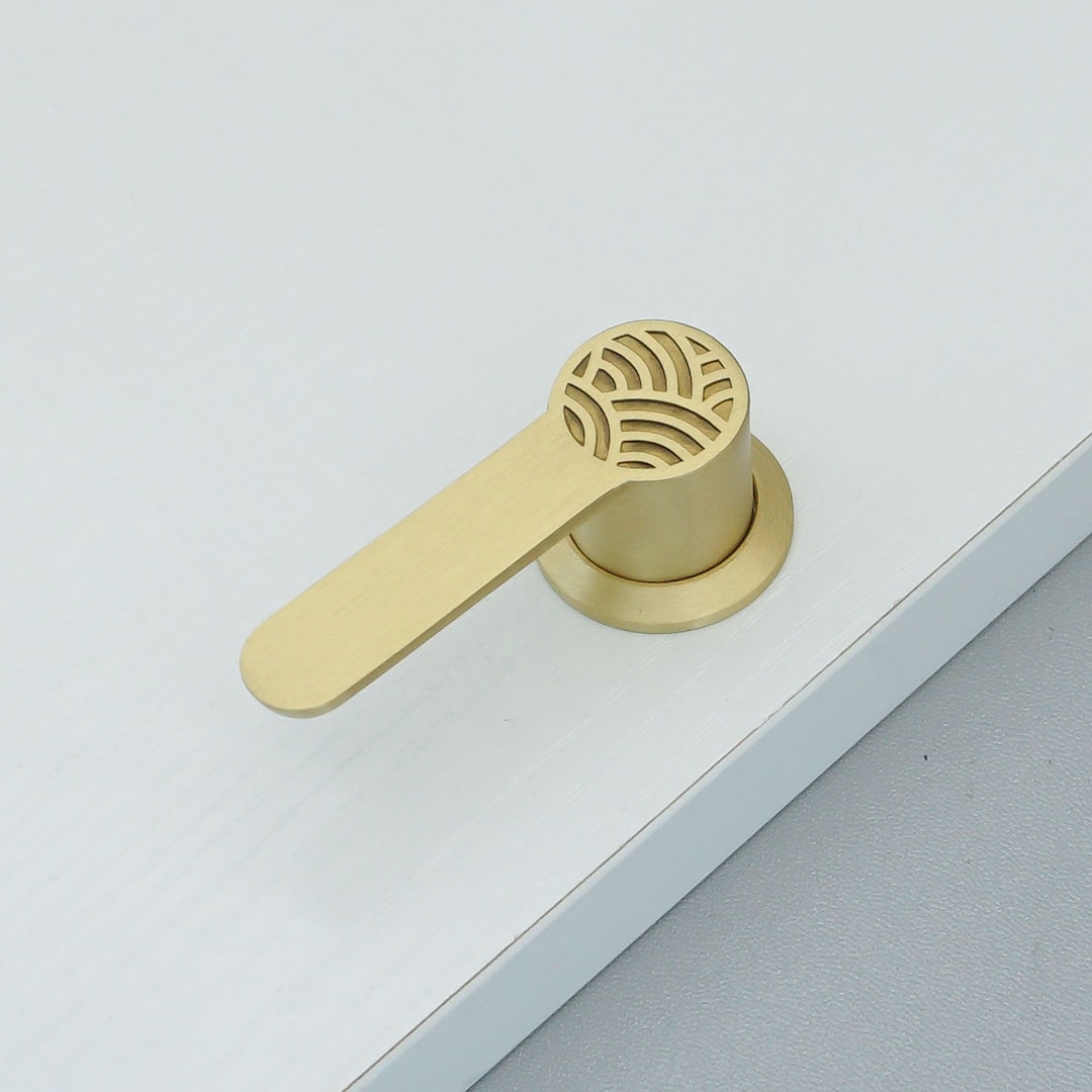 Unique Gold Knobs With Backplate Solid Brass Dresser Pulls Spoon Drawer